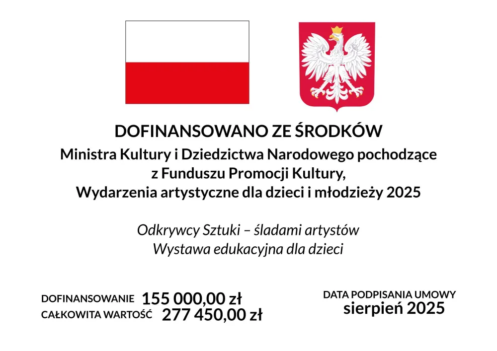 tabliczka o dofinansowaniu z MKiDN